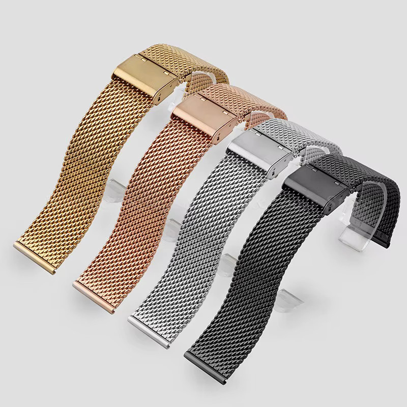 Uhrenarmband Mesh-Edelstahl, Silber, Unisex - Bild 2