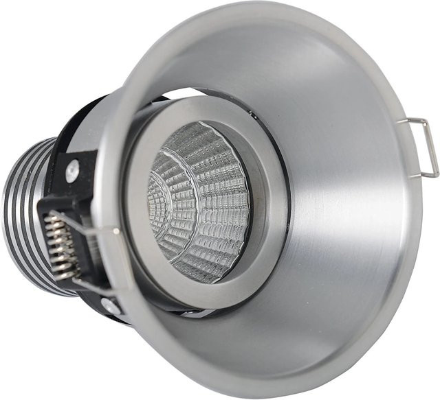 Näve LED-Einbauspot Taro IP44 Feuchtraum Einbauleuchte rund in Silber oder Weiss, Durchmesser: 9,4 cm - Bild 1