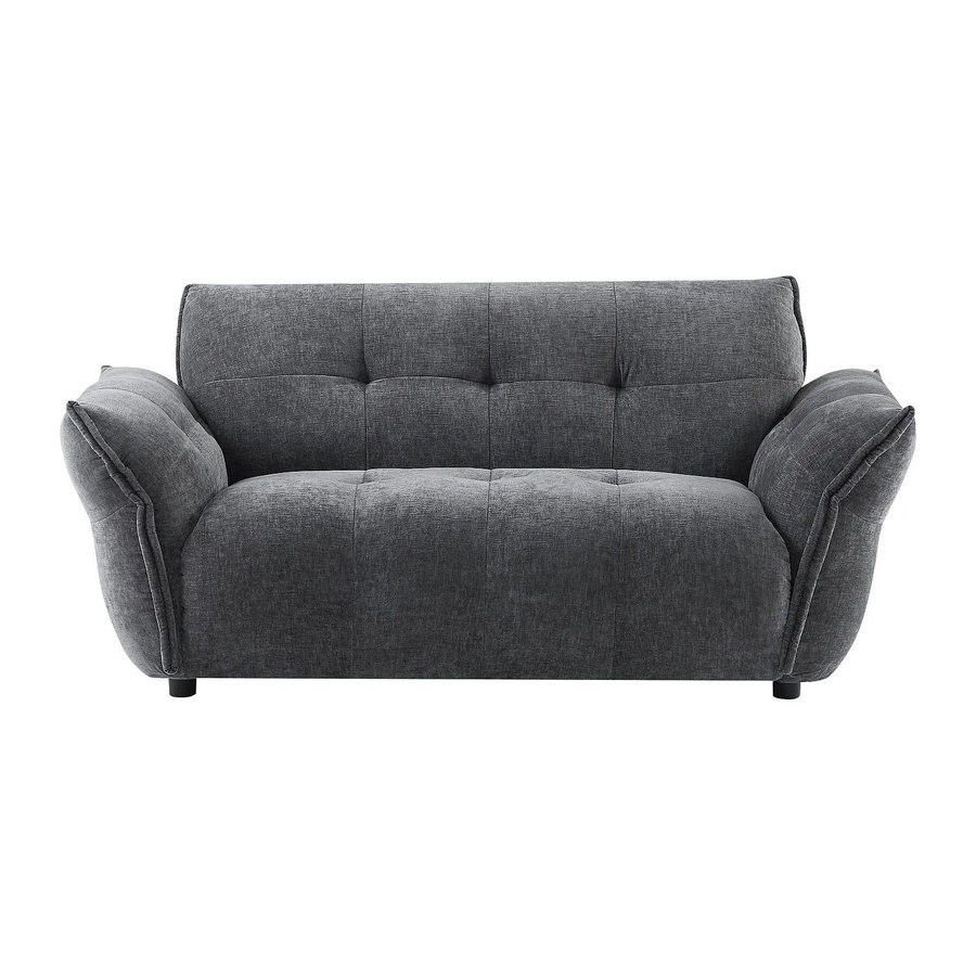 Vente-unique Sofa Napizo Anthrazitgrau meliert Stoff Breite: 170 cm - Bild 2