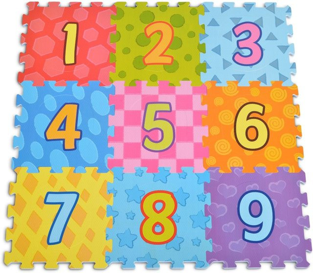 Moni 3020 Puzzlematte Zahlen, Puzzleteppich, 9-teilig, bunt, Schaumstoff - Bild 1