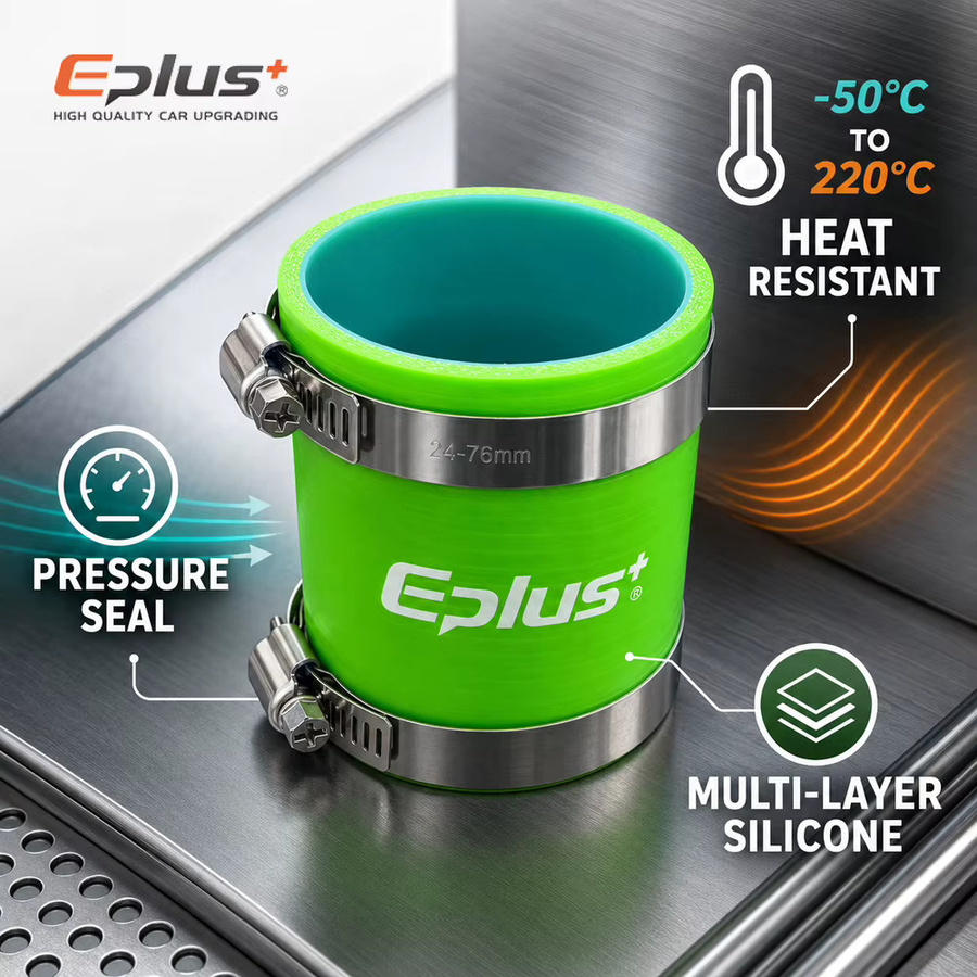 EPLUS Grüner Silikonschlauch als Universeller Schlauchadapter für Auto-Lufteinlass, Ladeluftkühler und Turbo-Rohradapter - Bild 3