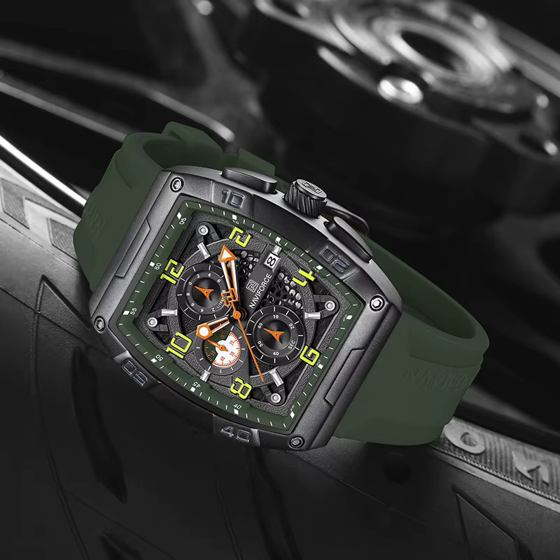 NAVIFORCE Armbanduhr Quarz, Kunststoff, Schwarz, Herren - Bild 4