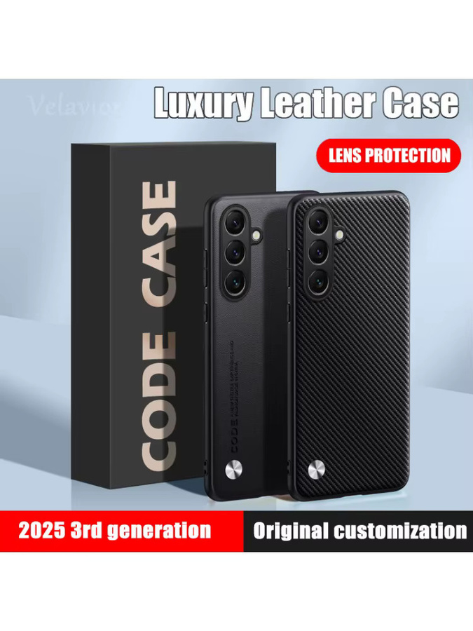 Luxus PU Leder Schutzhülle für Samsung Galaxy S25 FE, S25 Edge und S24 FE Ultra, Stoßfestes Silikon Case in Schwarz und Lila - Bild 3