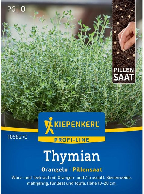 Kiepenkerl Profi-Line Thymian Orangelo Pillensaat Gewürzpflanze - Bild 1