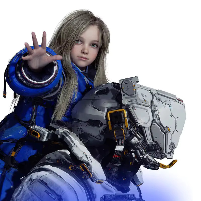 Bandai Pragmata Diana Figur, Kunststoff, Blau, Einzelfigur - Bild 4