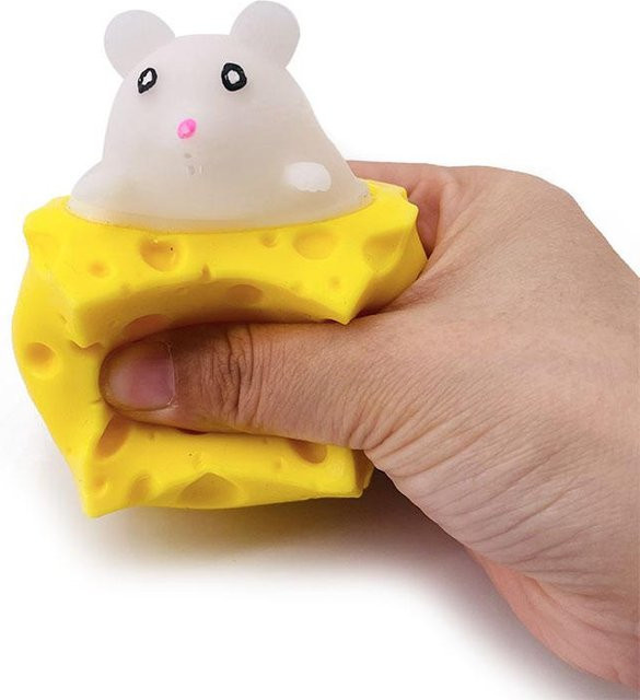 BC Pet Supplies Maus Käse Stressball, weiß - Bild 1