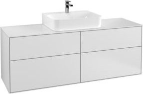 Villeroy & Boch Waschtischunterschrank Finion mit Wandbeleuchtung und integrierter Beleuchtung, Farbe Weiß Lack, B: 160 cm, T: 60,3 cm, H: 50,1 cm - Bild 1