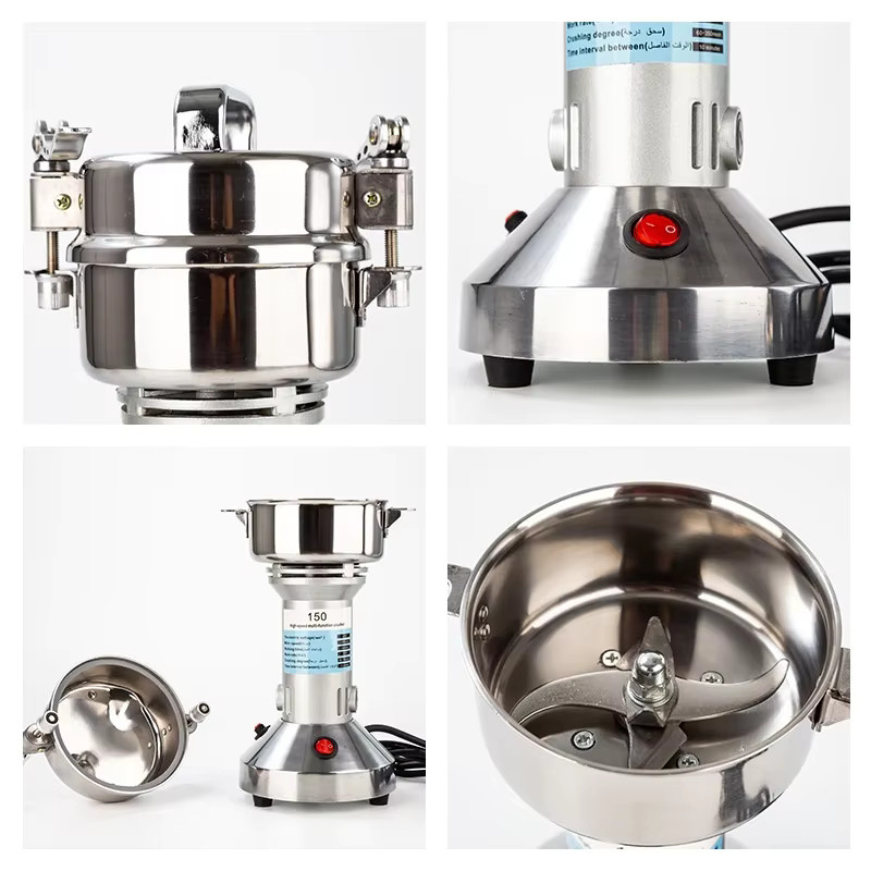 DIVEDEER Universal Getreidemühle aus Edelstahl für Getreide, Gewürze und Kaffee, Farbe: Silber - Bild 2