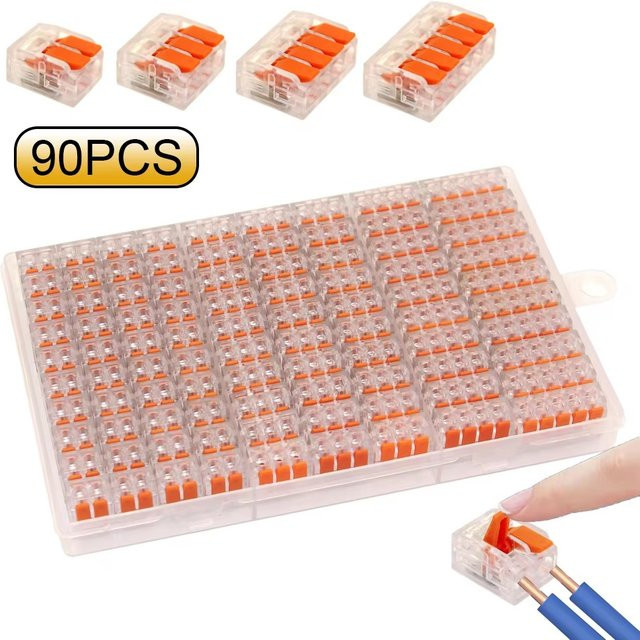 Elektrische Hebelkabelverbinder Mini Schnellverbinder in transparent für 2-Port, 3-Port und 5-Port Anwendungen - Bild 1