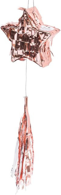 Rico Design Mini-Pinata Stern mit Quaste in Rosa, B/T/H: 10,5 x 10,5 x 3,5 cm - Bild 1