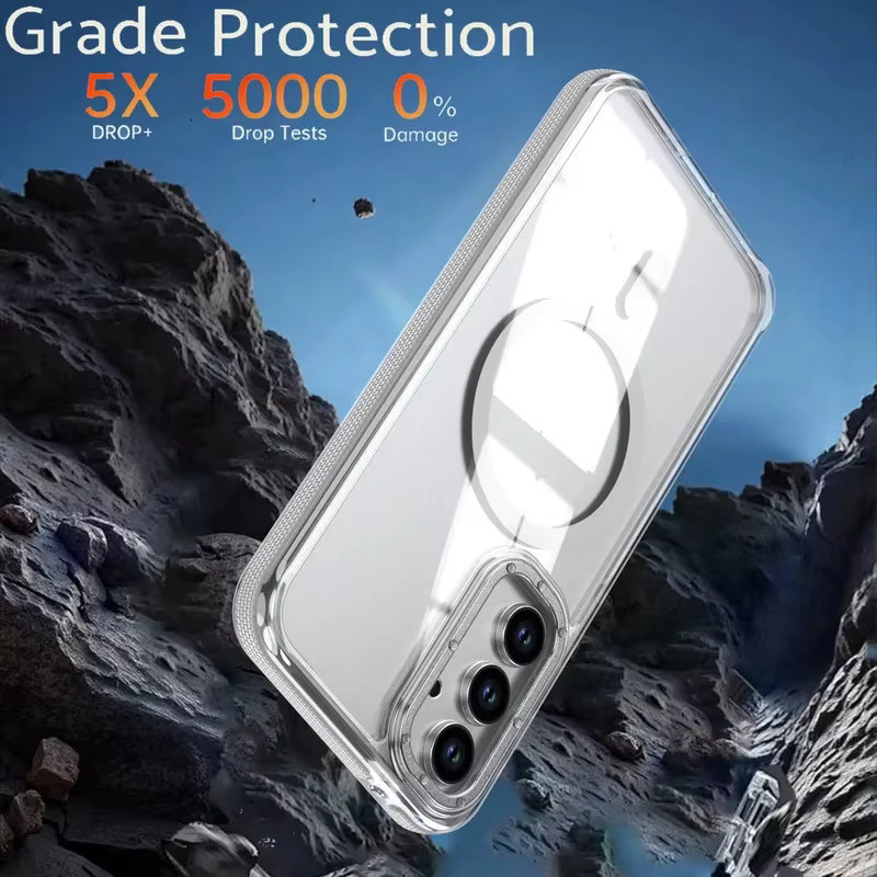 Transparente Schutzhülle für Samsung Galaxy A-Serie in Orange, nicht vergilbend - Bild 5