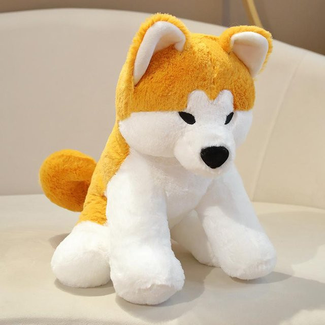 Akita-Hundepuppe Plüschtier, orange, 35cm - Bild 1