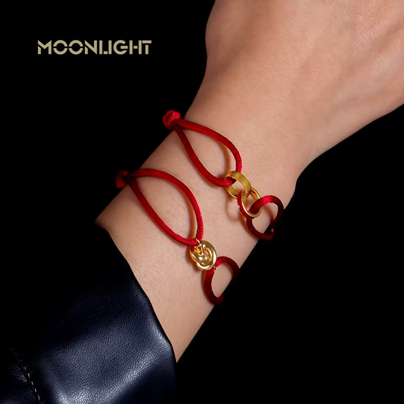 Moonlight Armband, Seide, Gold, Damen - Bild 2