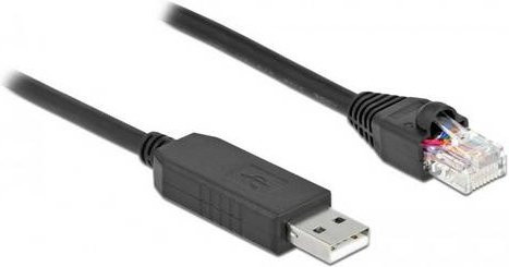 Delock Serieller USB zu RJ45 Adapter Schwarz 1,0 m - Bild 1