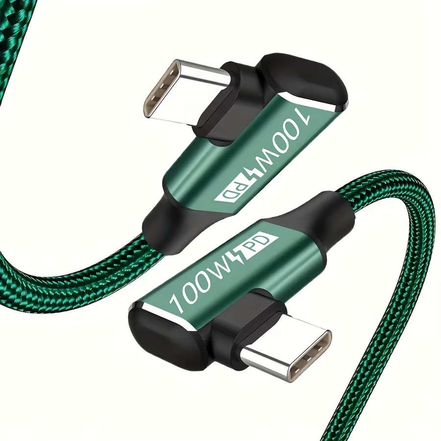 USB-C auf USB-C Schnellladekabel in Grün für iPhone 16, 15 Pro Max und Samsung Galaxy S24, S23, S22, S21, S20, S10 - Bild 3
