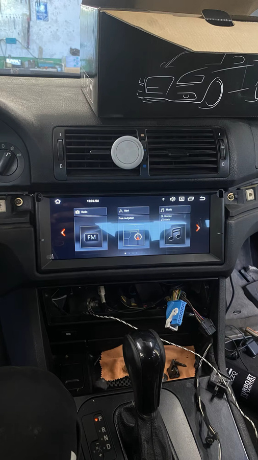 SZCHSTEK Kabelloses CarPlay Upgrade für BMW 5er E39 (1995-2003) mit Bluetooth, GPS, Wi-Fi und FM in Schwarz - Bild 4