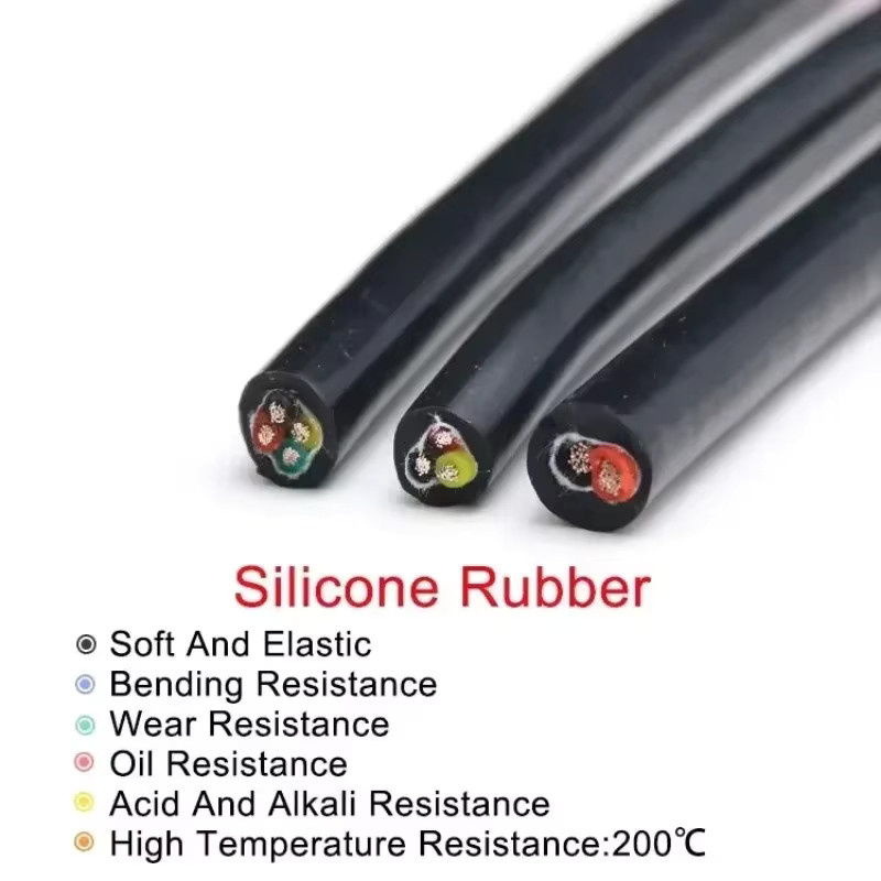 Flexibles Silikonkautschukkabel in Schwarz mit Kupferdraht, hitzebeständig bis 200 °C, 2/3/4/6-adrig, Querschnitt 0,3 - 6,0 mm2 - Bild 3