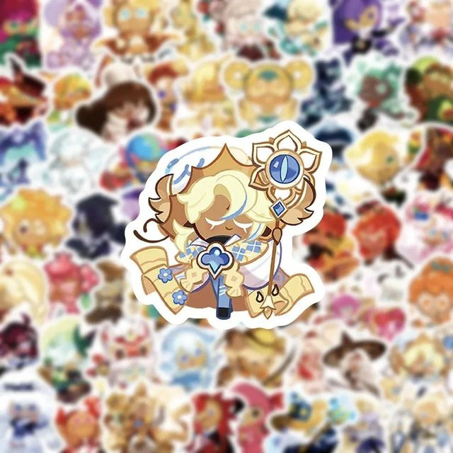 100 Stück Cookie Run Kingdom Cartoon Graffiti Aufkleber in White und Multicolour für Computer, Notizbuch und DIY-Projekte von Binchi Outdoor Equipment - Bild 1