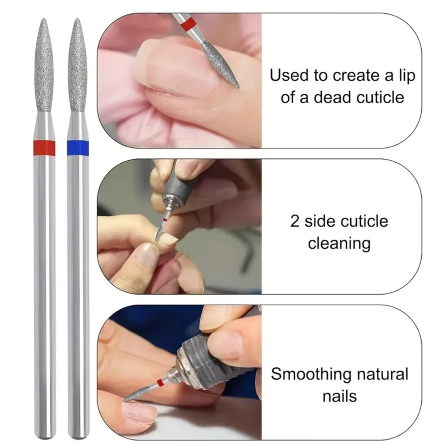 Ysen Nagel Fräser Set, 5 Teile, Diamant und Silikon - Bild 2