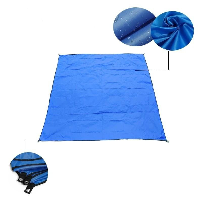 Super Six Ultraleichtes Tarp aus 210T Oxford Polyester, Blau, B: 210 cm, T: 140 cm - Bild 1