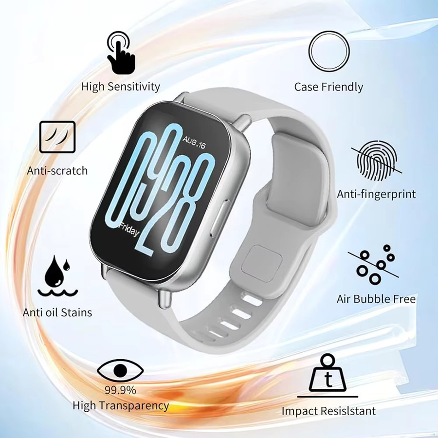 Xiaomi Displayschutzfolie aus gehärtetem Glas für Redmi Watch 5 Active und Lite, transparent - Bild 2