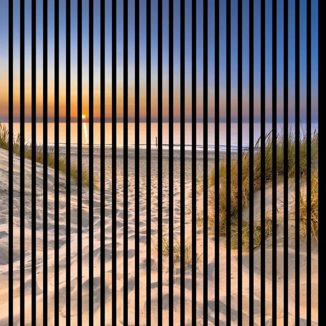 FN Acustico Akustikplatte Strand in Bunt aus PET und MDF, B/H/T: 113,3 x 19,0 x 119,5 cm - Bild 1
