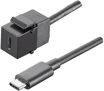 Bachmann USB 3.1 Type C Keystone Modul in Schwarz - Bild 2