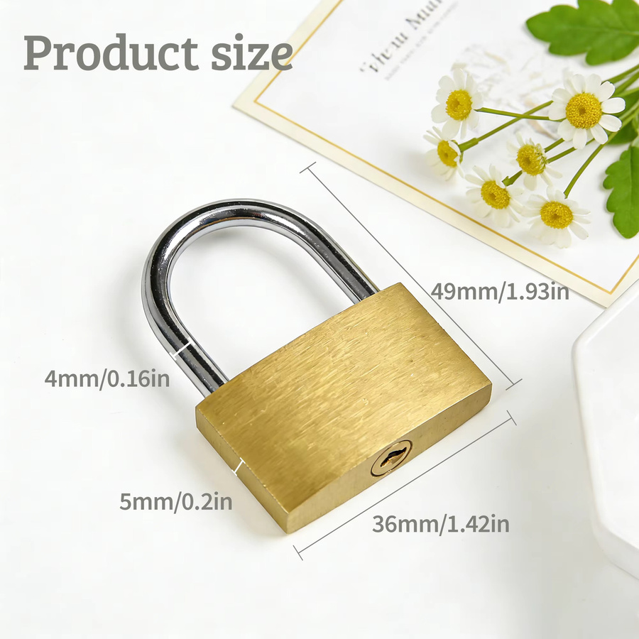 Personalisiertes Messing-Herzschloss in Gold mit 3 Schlüsseln für Hochzeitstag und Valentinstag - Bild 2