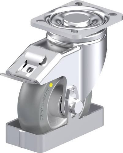 Blickle Stahlblech-Lenkrolle LH-ALTH 125K-1-FI-AS-CO-FS in Silber, Rad-Durchmesser: 125 mm, Tragfähigkeit: 550 kg - Bild 1