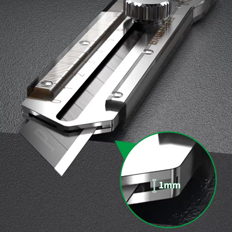 AXE SHAN 8-in-1 Multifunktionsmesser aus Edelstahl in Silber mit 9mm Abbrechklinge und Sechskantschlüssel - Bild 6