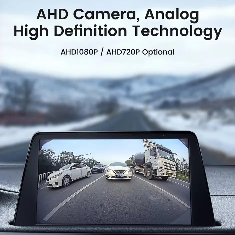 QXNY AHD Full HD Rückfahrkamera mit Nachtsicht in Schwarz für LKW, Bus, Wohnmobile und Pickups (1080P/720P) - Bild 5