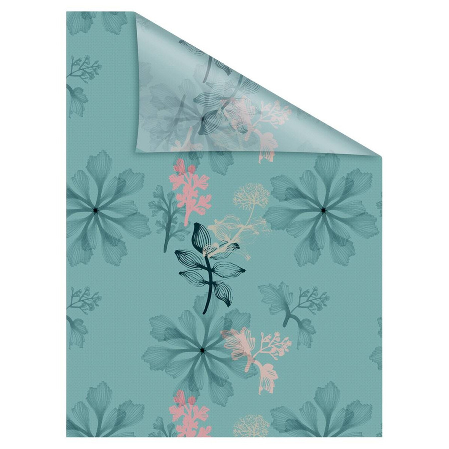 Lichtblick Fensterfolie Aqua Floral selbstklebend, Blau, B: 100 cm, H: 180 cm - Bild 2
