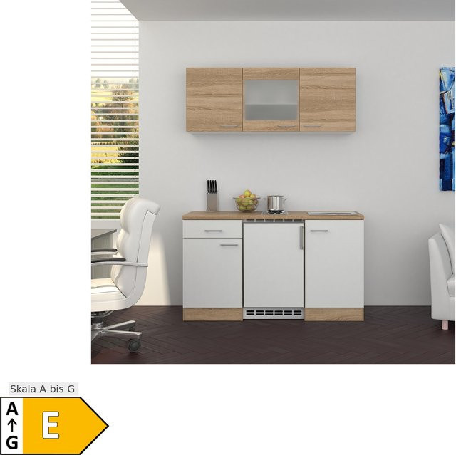 Flex-Well Küchenzeile Samoa mit Schranktüren und Schubladen, Breite: 150 cm, Höhe: 82 cm, Tiefe: 57 cm - Bild 1