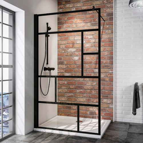 Schulte Walk-In Duschwand Alexa Style 2.0 Ecke, Schwarz, B/H: 120 x 200 cm - Bild 2