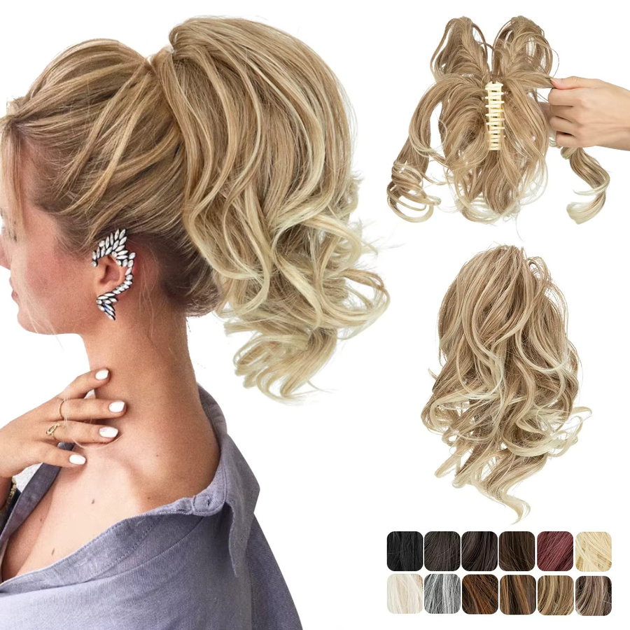 SARLA Haarteil Pferdeschwanz Extensions, Blond, Unisex - Bild 5