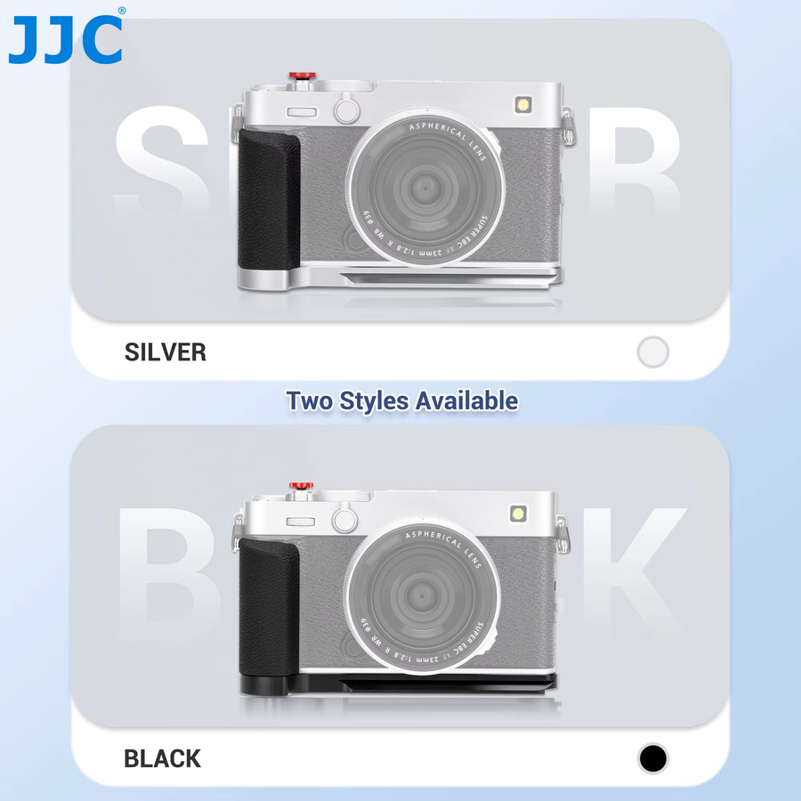 JJC Kameragriff für Fujifilm X-E5 in Silber mit SD-Kartensteckplatz und Arca Swiss L-Halterung - Bild 4