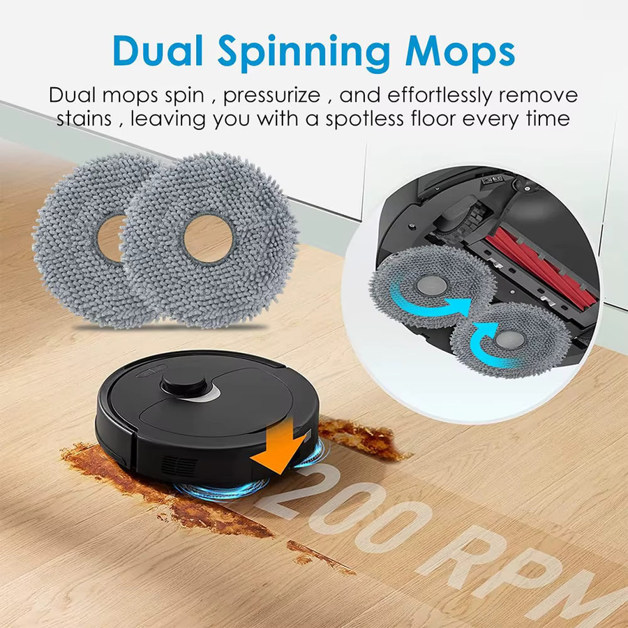 Roborock Wischpads in Grau für Q Revo Master, Q Revo S, Q Revo Pro, Q Revo Maxv und Q Revo Curv Zubehör Ersatzteile - Bild 3