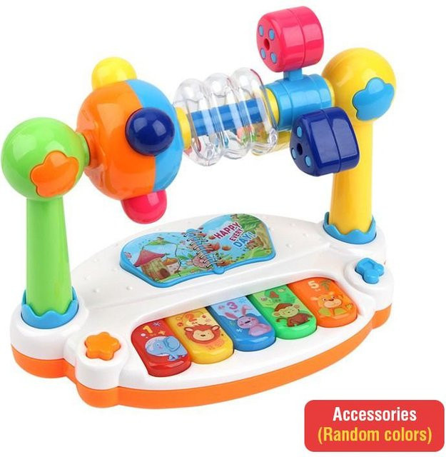 Linyi toy car, Klavier 5 Tasten Keyboard, Musik Spielzeug Set, mit Licht, ab 3 Jahre - Bild 1