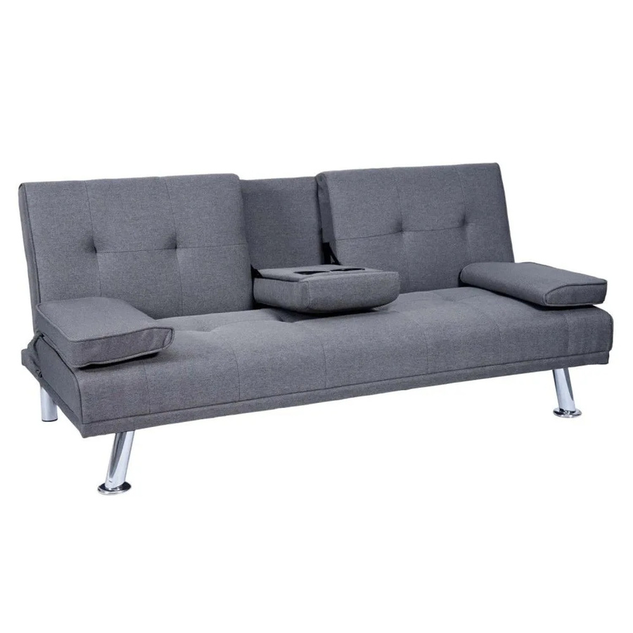 MCW 3er-Sofa F60 Schlafsofa in Dunkelgrau mit Textil und Kunstleder, B/H/T: 166 x 81 x 97 cm - Bild 3