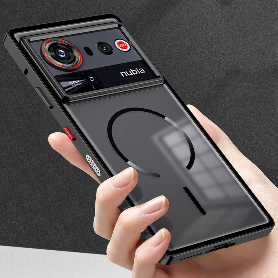 Magnetische Schutzhülle aus gehärtetem Glas und Aluminiumlegierung für ZTE nubia Z80 Ultra in Gold mit MagSafe Kompatibilität - Bild 4