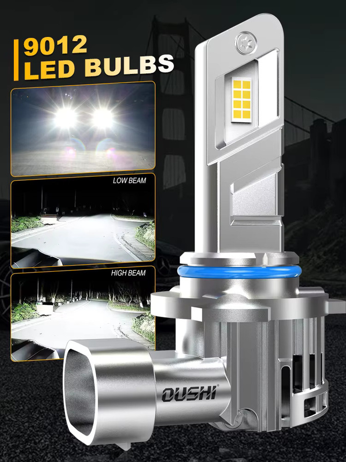 2er Set HIR2 9012 LED Scheinwerfer Birnen mit Lüfter und Canbus für Toyota C-HR 2016 bis 2023 in Silber - Bild 6