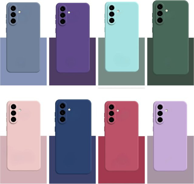 Luxuriöse Flüssigsilikon-Hülle für Samsung Galaxy A57 A37 A17 A07 A56 A36 A26 A16 in Grün mit seidigem Griff und vollständigem Schutz - Bild 1
