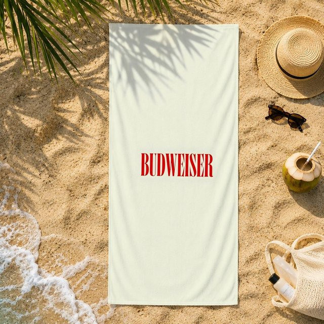 Trinke B-Budweisers Handtuch aus Mikrofaser, schnelltrocknend und saugfähig, Weiß, B/H: 60 x 35 cm - Bild 1