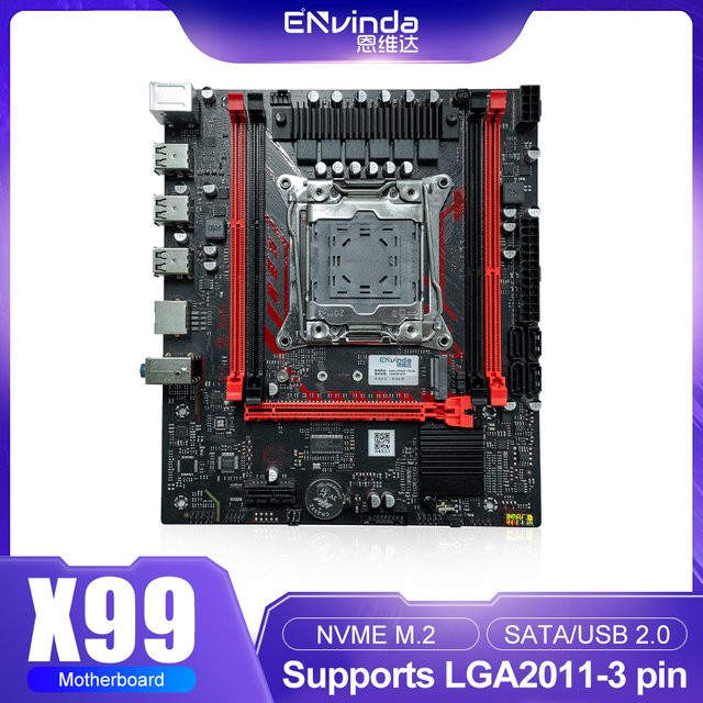 ENVINDA X99 Gaming Motherboard in Schwarz mit M.2 NVME und Dual Channel DDR3 Unterstützung für Xeon E5 LGA 2011-3 Prozessoren - Bild 1