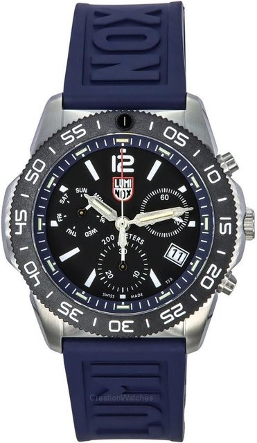 Luminox Chronograph, Quarz, Edelstahl, Kautschukarmband, Schwarz, Herren - Bild 1