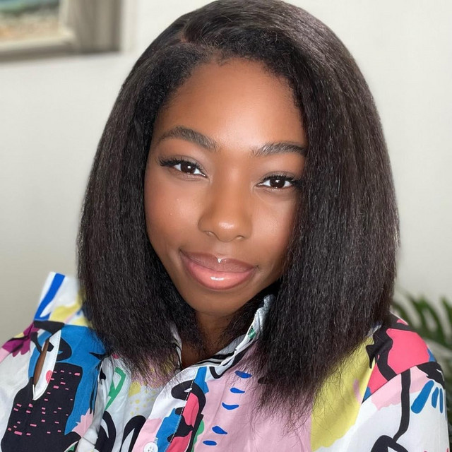 G&T Wig Yaki Kinky Straight Clip-in-Haarverlängerungen, Schwarz, 7-teilig - Bild 1