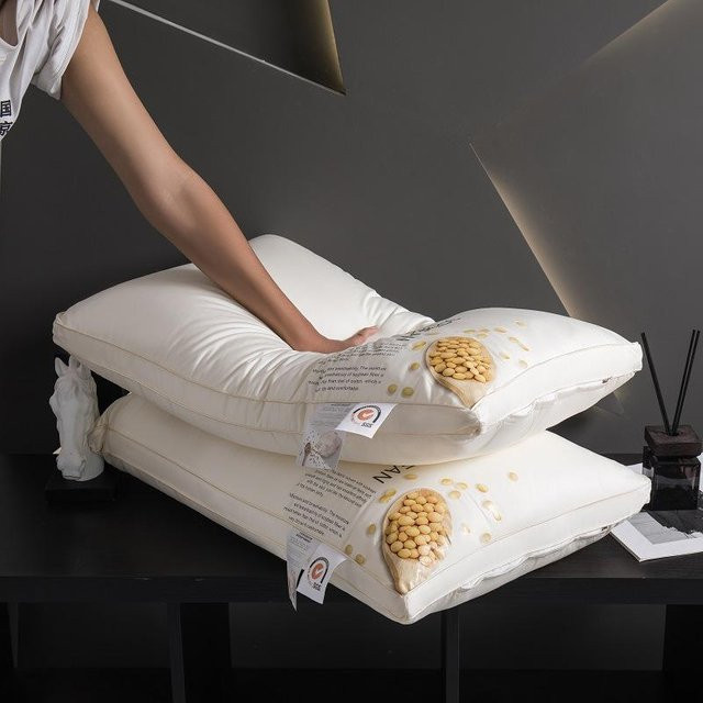 Yiran Furniture Sojabohnenkissen mit Baumwollkern, Weiß, B/H: 48 x 74 cm - Bild 1