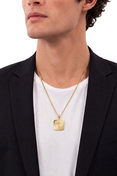 Joop! Halskette mit Anhänger, Edelstahl, Gold, Herren - Bild 2