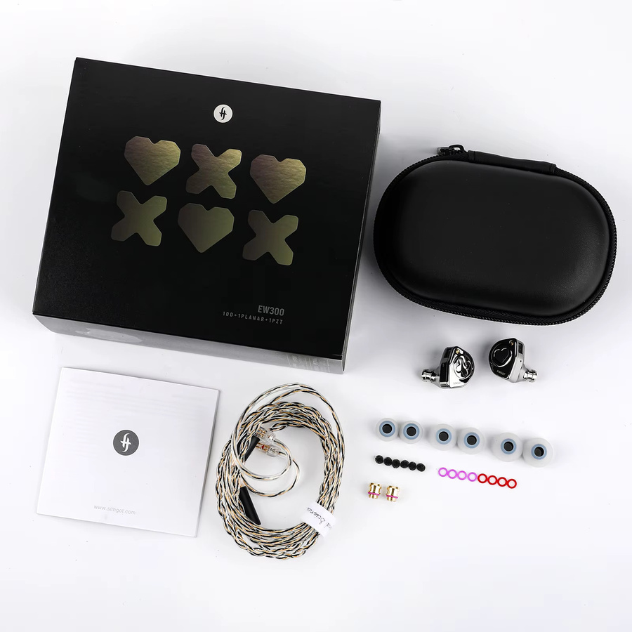 Simgot EW300 IEM HIFI-In-Ear-Kopfhörer mit Hybrid-Treiber-System aus 1DD, 1 Planar und 1 PZT sowie abnehmbaren Düsen und silbernem OFC-Kabel - Bild 3