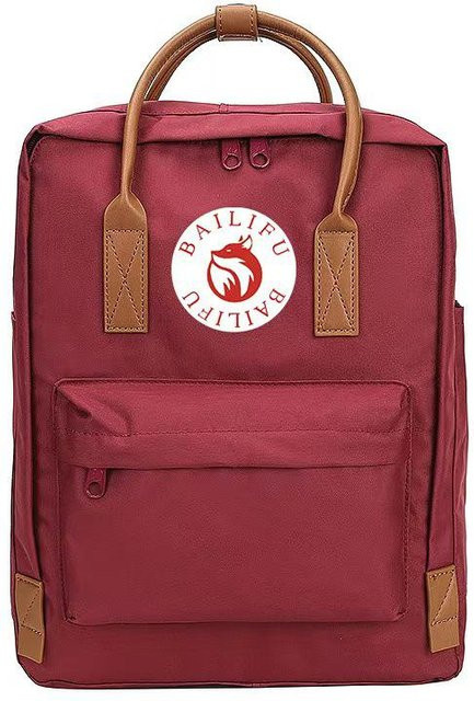 Nordwest Arktischer Fuchs Logo Doppelschulter Schultasche in Rot, Outdoor Rucksack und Laptop Tasche mit 7l Volumen - Bild 1